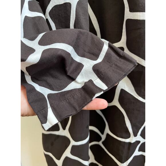 Lands End Flaw Giraffe Print V Neck Buckle Detail Swim Coverup Plus Size 18-20 - Picture 6 of 10